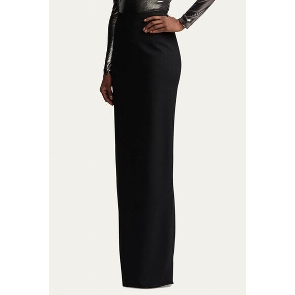 Ralph Lauren Collection Purple Label Wool Cashmere Black Maxi Pencil Skirt 0 XS - Picture 6 of 16